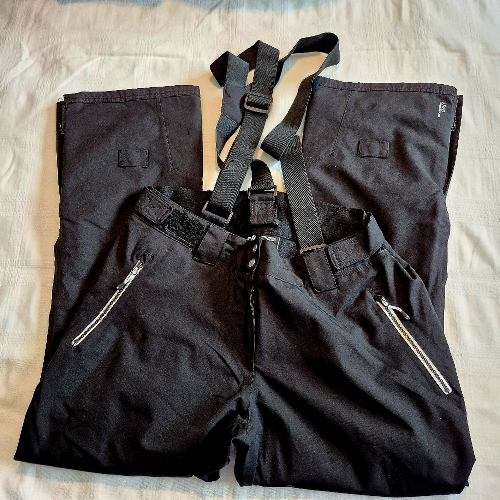 DARE 2B women’s size 10 black Ski Salopettes Waterproof Snow Pants EUC